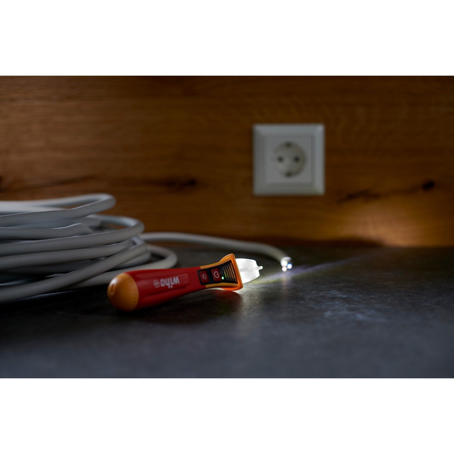 Wiha spanningszoeker volt detector, eenpolig 12 – 1.000 v ac detectieapparaten (rood geel, incl. 2x aaa batterijen)
