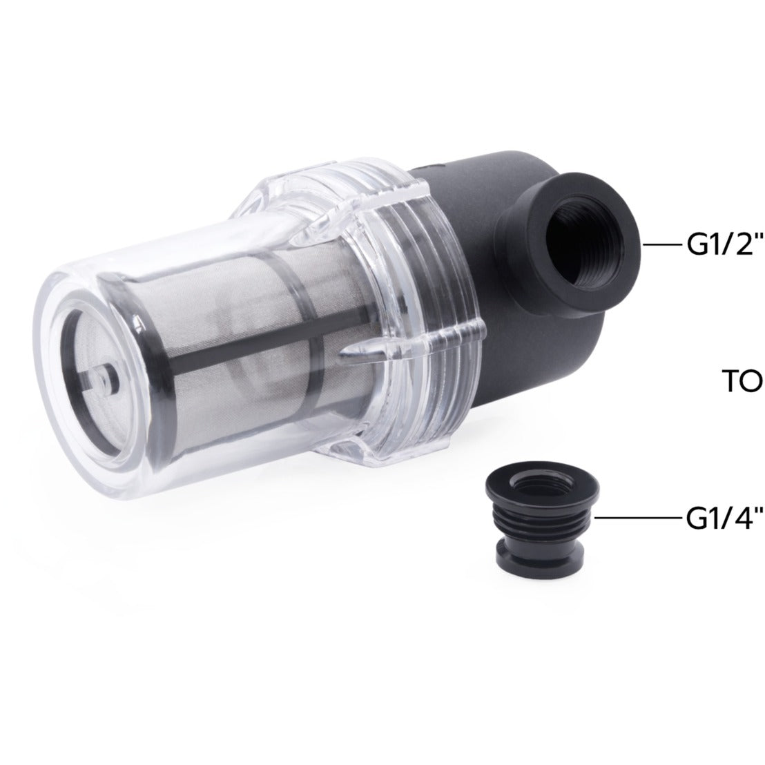 Alphacool es big filtro in linea 2xg1 (nero trasparente)