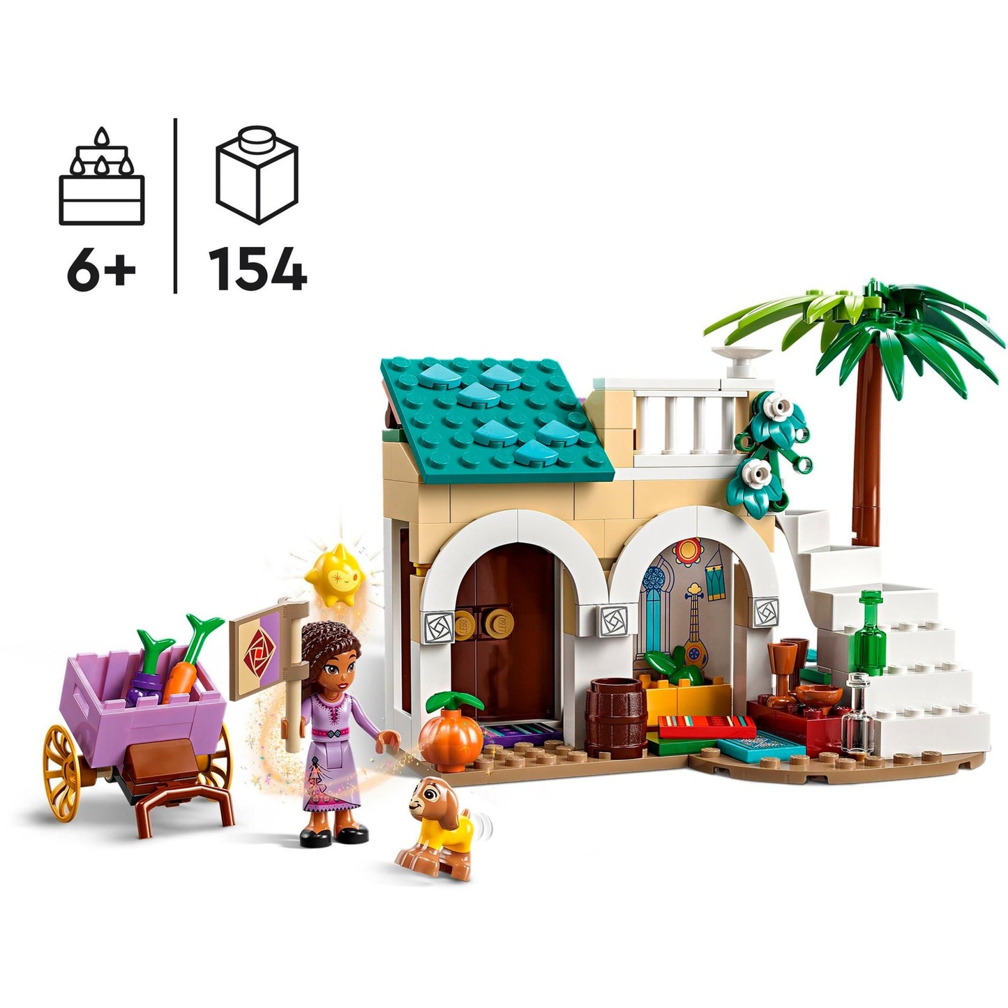 Lego disney - asha en la ciudad rosas juguetes de construcción (43223)