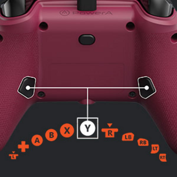 Controller cablato Powera Advantage Plus per Xbox Series X|s - Ruby (Rosso scuro, Xbox Series X|s, Xbox One, PC)