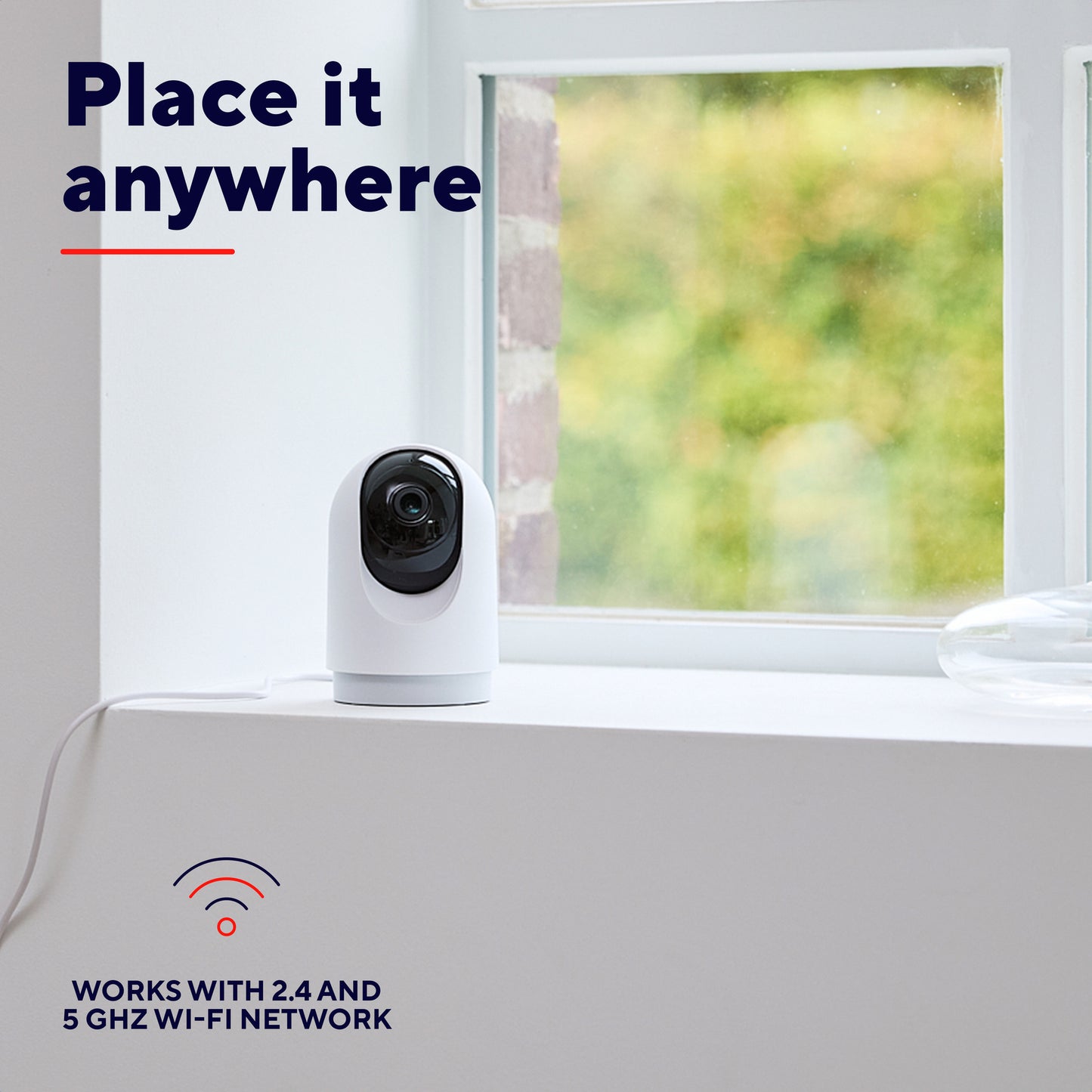 Trust telecamera di sicurezza ipcam-2700 a 360° (bianco, WiFi da 2,4 o 5 GHz)