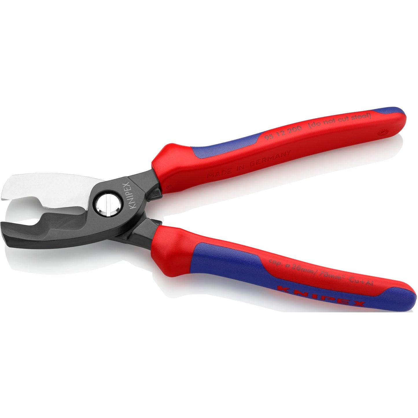 Tijeras de cable de knipex con bordes de corte doble 9512200
