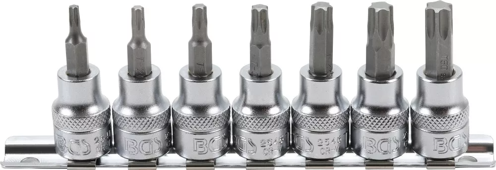 Juego de insertos de puntas bgs technic 3 8 torx t15 - t50 7 uds.