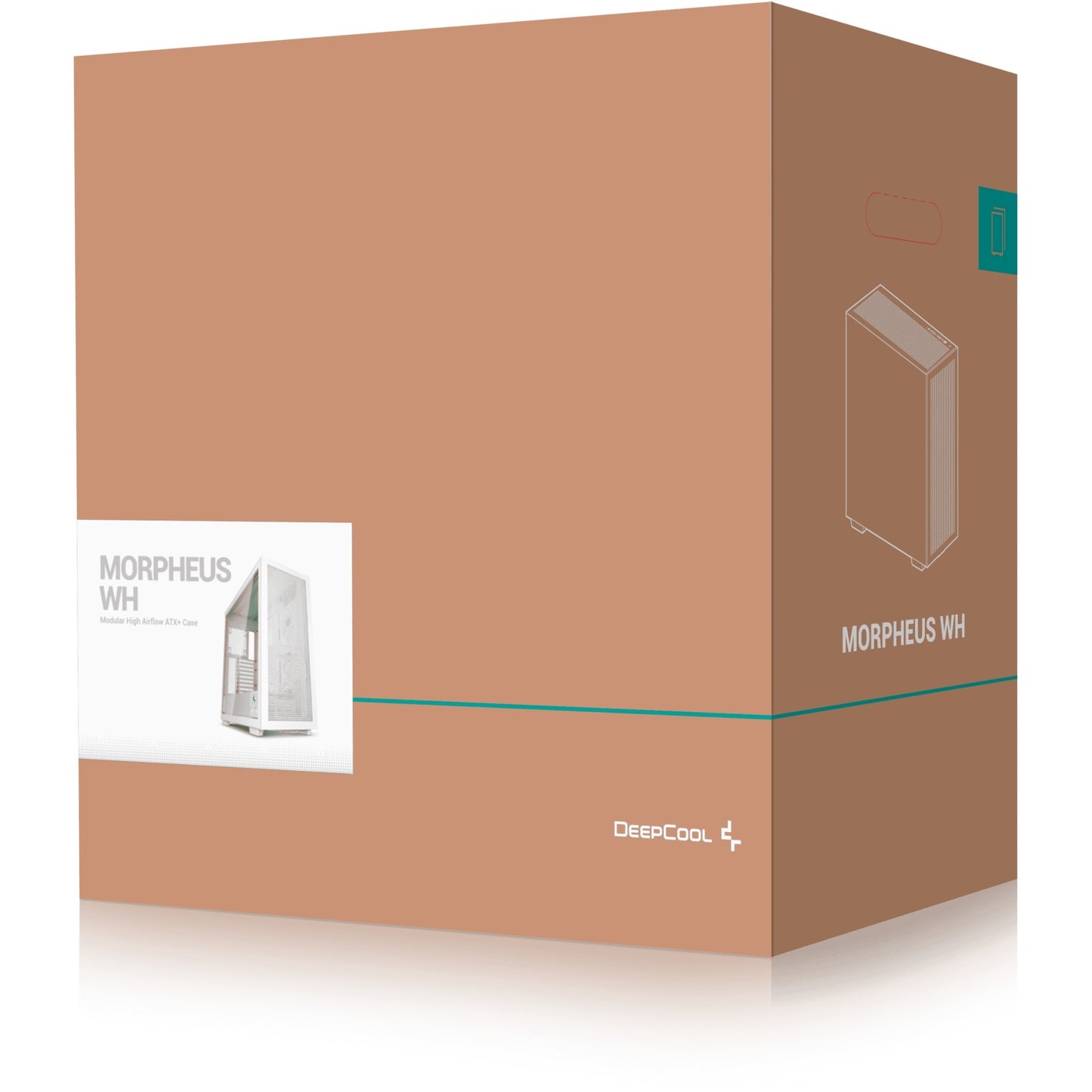 Deepcool morpheus midi tower behuizing (wit | 4x usb-a | 1x usb-c | rgb | tempered glass)