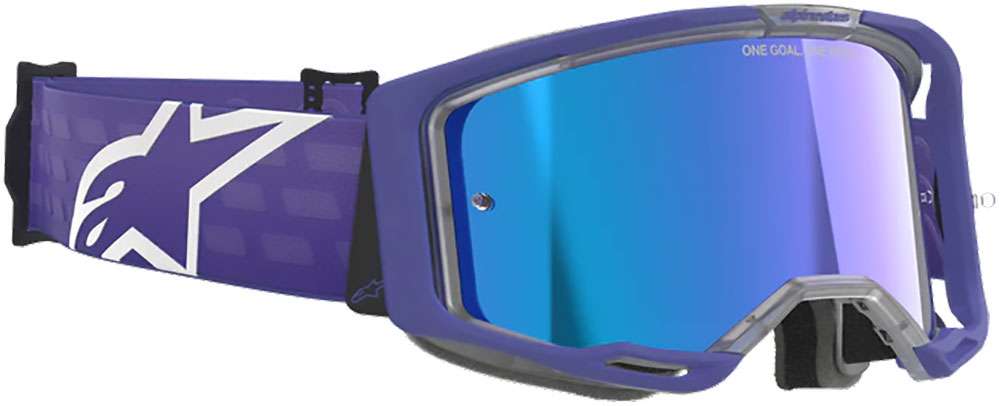 Alpinestars vision 8 corp (blu specchio) - maschera da mtb