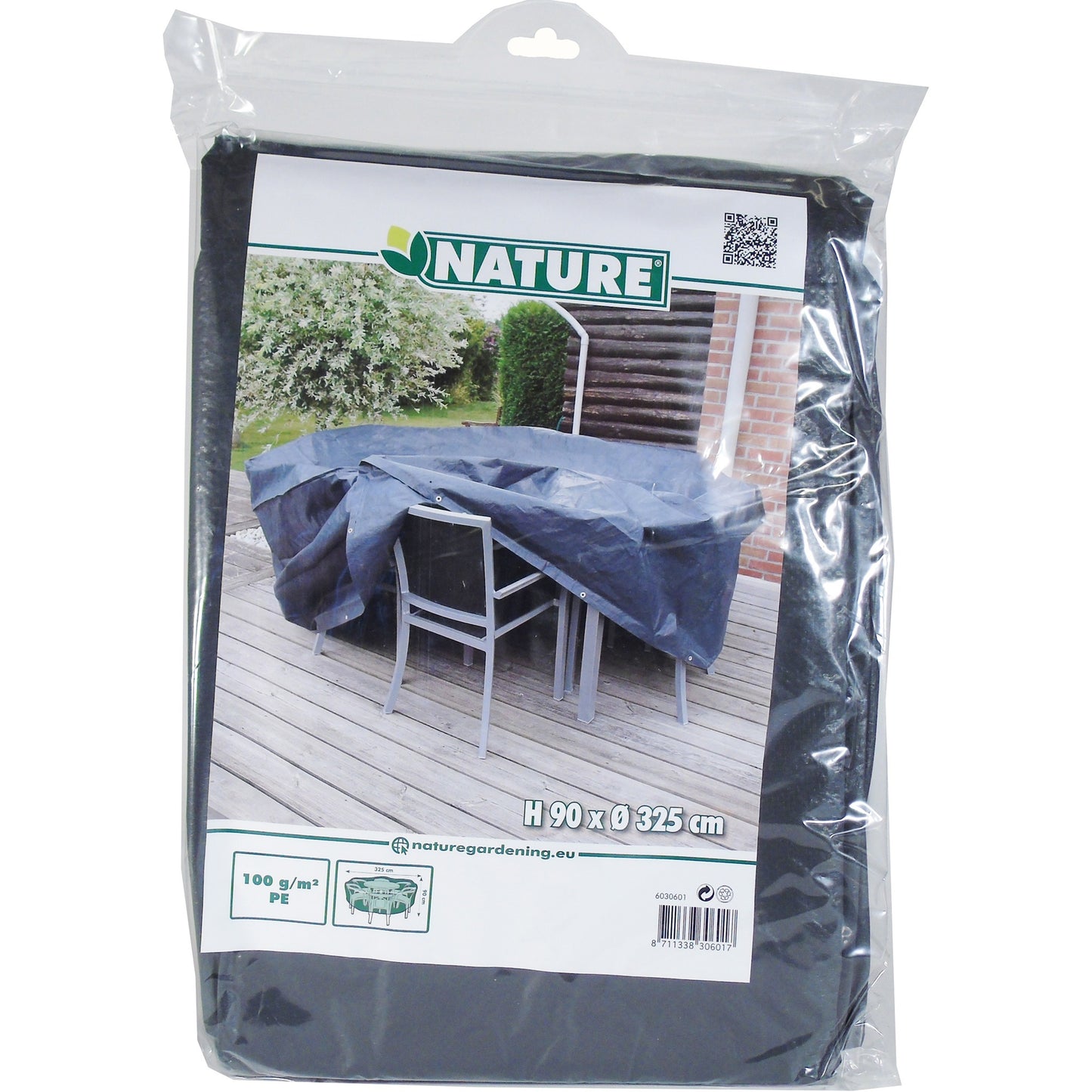 Coperchio di mobili da giardino naturale per tavolo e sedie rotonde