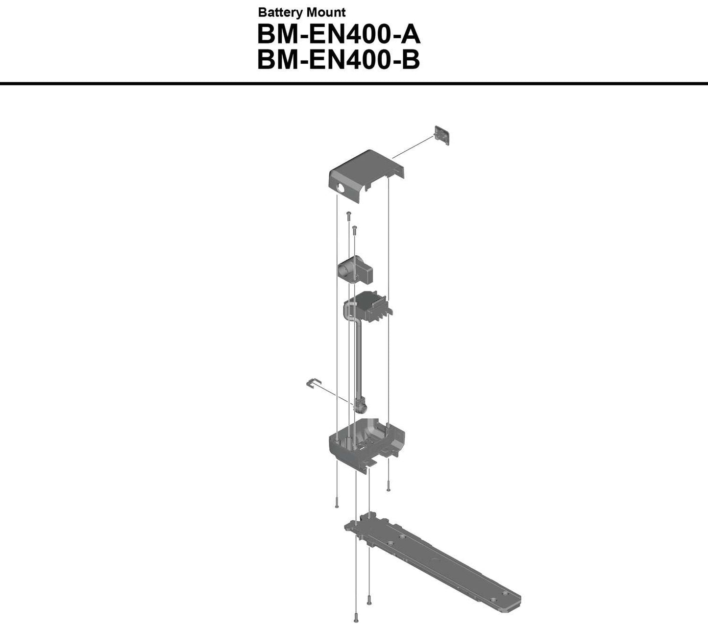 Supporto batteria Shimano Steps bm-en400 per portapacchi posteriore