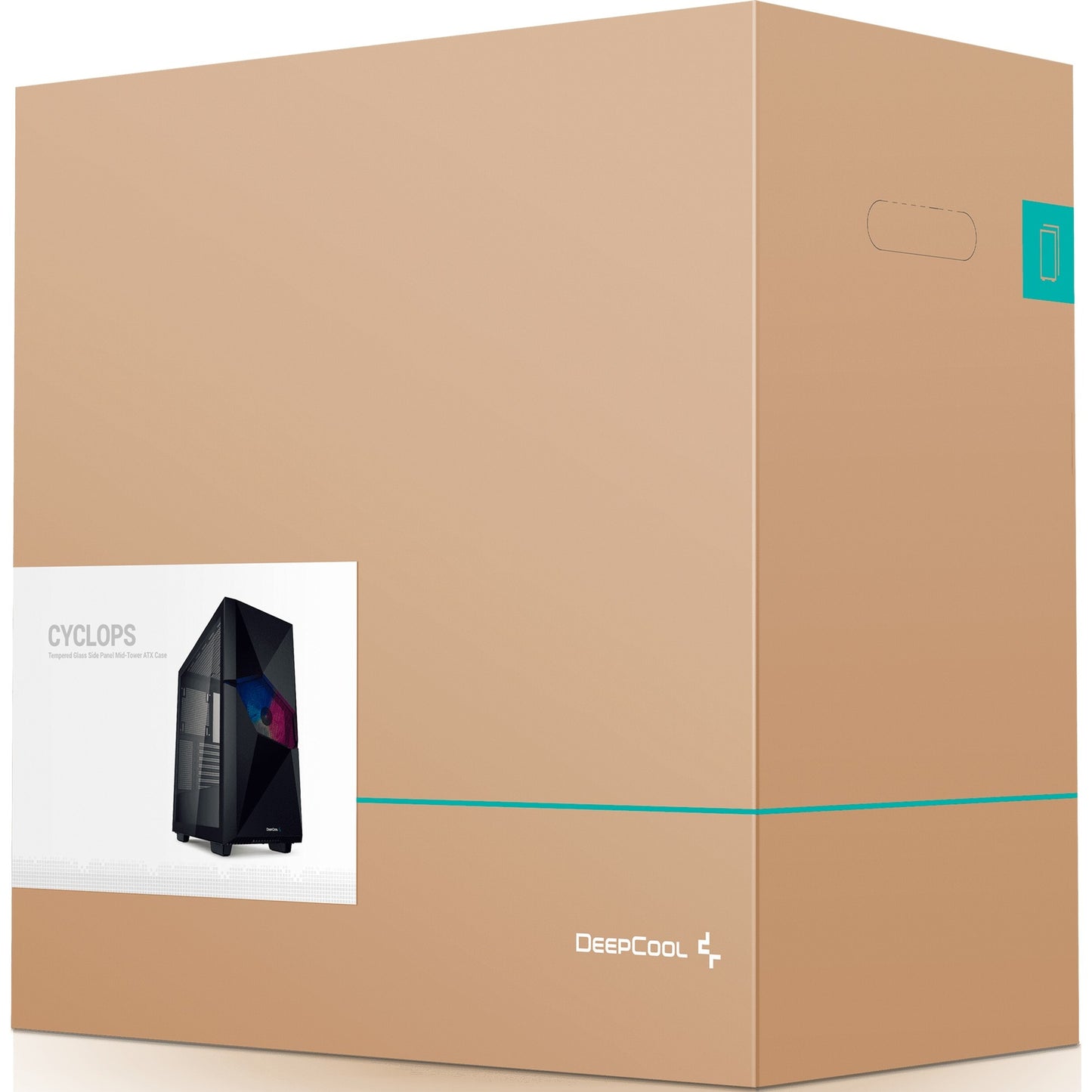 Deepcool cyclops midi tower behuizing (zwart | 1x usb-a | 1x usb-c | window)