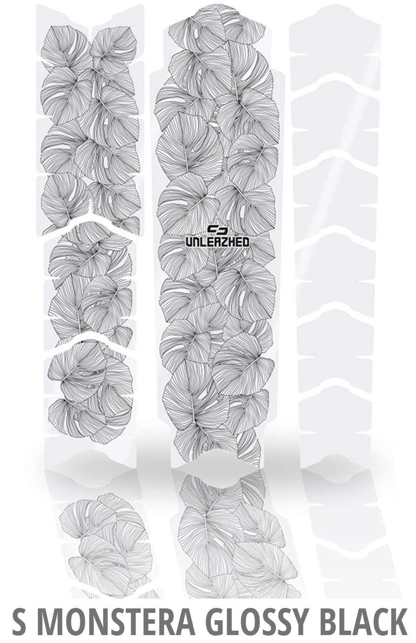 Película protectora de marco Unleazezed monstera negro brillante
