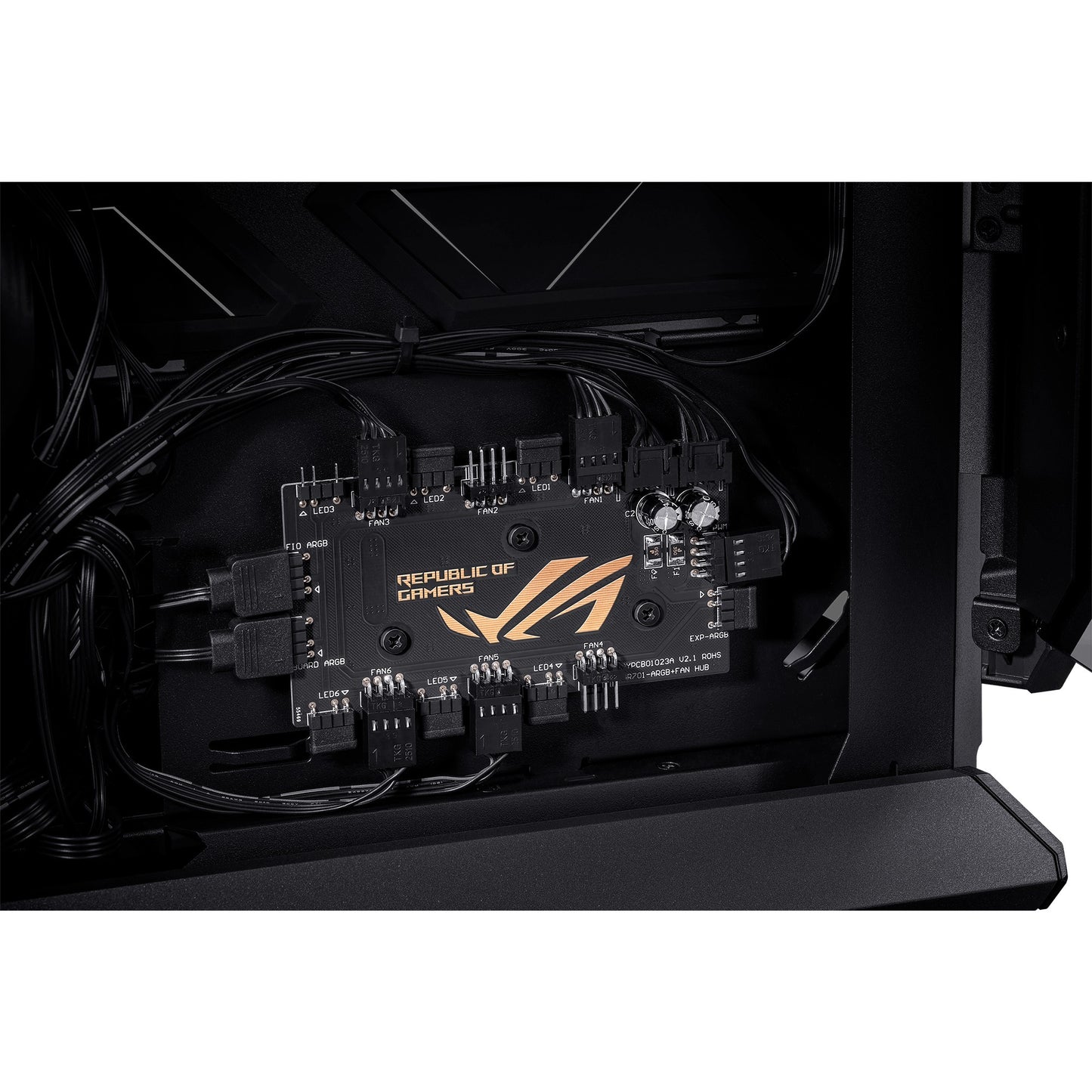 Asus rog hyperion gr701 big tower behuizing (zwart | 4x usb-a | 2x usb-c | rgb | tempered glass)
