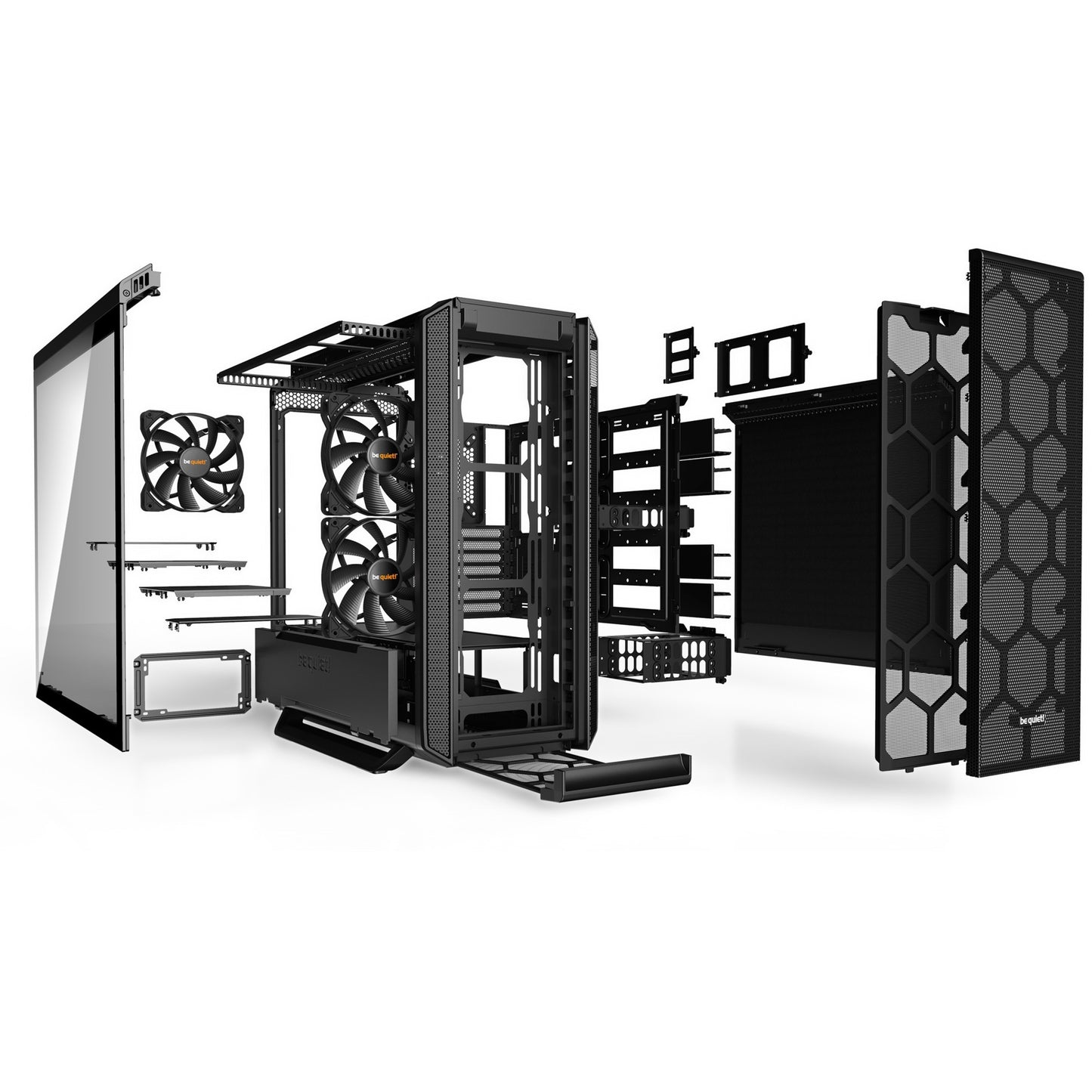 Be quiet! silent base 802 window midi tower behuizing (zwart | 2x usb-a | 1x usb-c | window)
