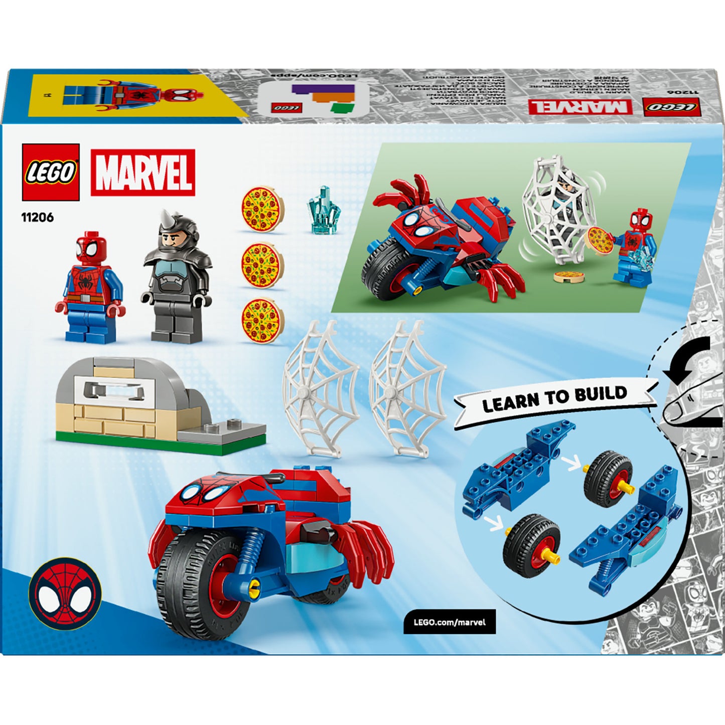 Lego 11206 Spidey Spidey sulla sua moto contro il rinoceronte | 2 pezzi
