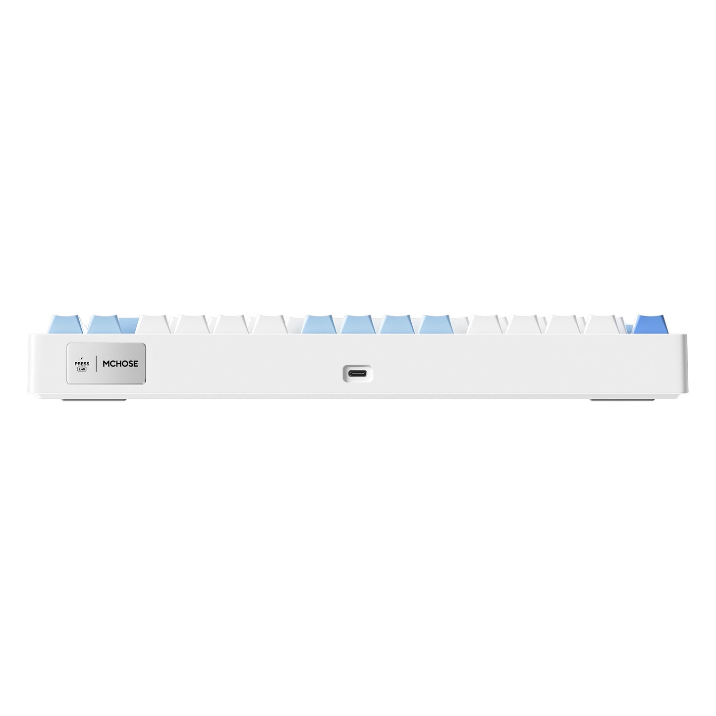 Teclado mecánico para juegos con estructura de junta trimodo Mchose G75 Pro (azul, diseño de EE. UU., KTT Cabbage Tofu V2, 75 %, RGB, intercambio en caliente, PBT de doble disparo, Bluetooth USB-C de 2,4 GHz)
