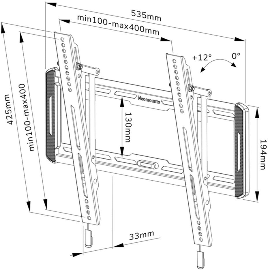 Neomounts WL35-550BL14 TV Wall Stont