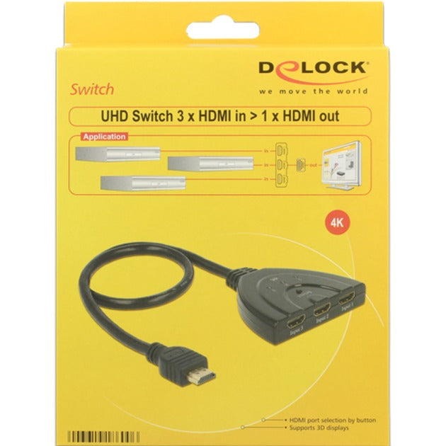 Delock 3 x hdmi in> 1 x hdmi fuori