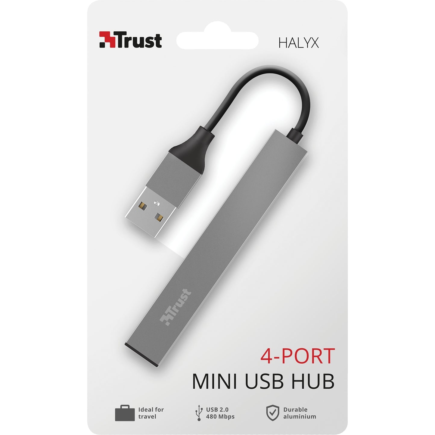 Confiar en Halyx Aluminum 4-puerto Mini USB Hub
