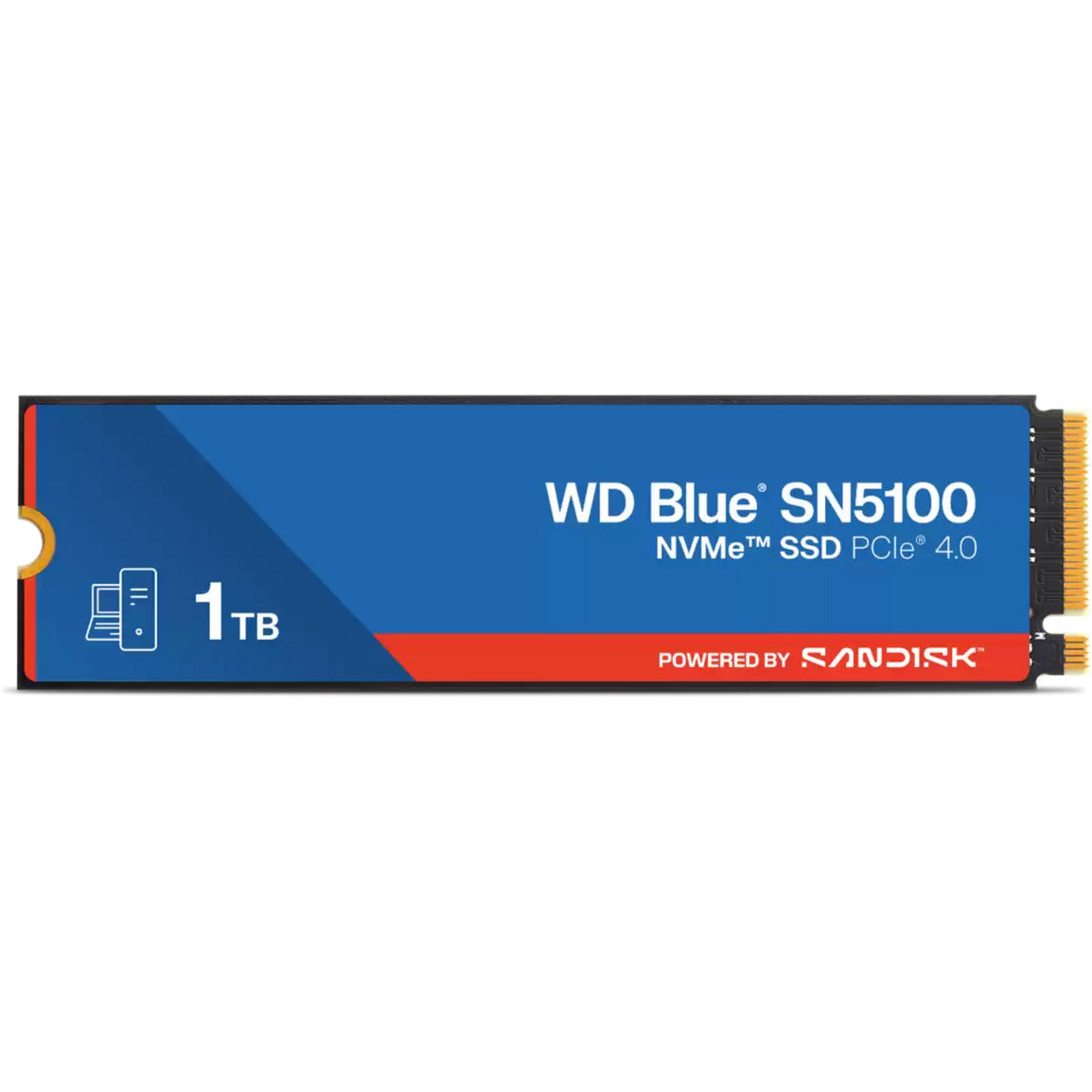 WD blu sn5100 nvme, SSD da 1 TB (blu, s100t5b0e, m.2 2280, pcie gen4)