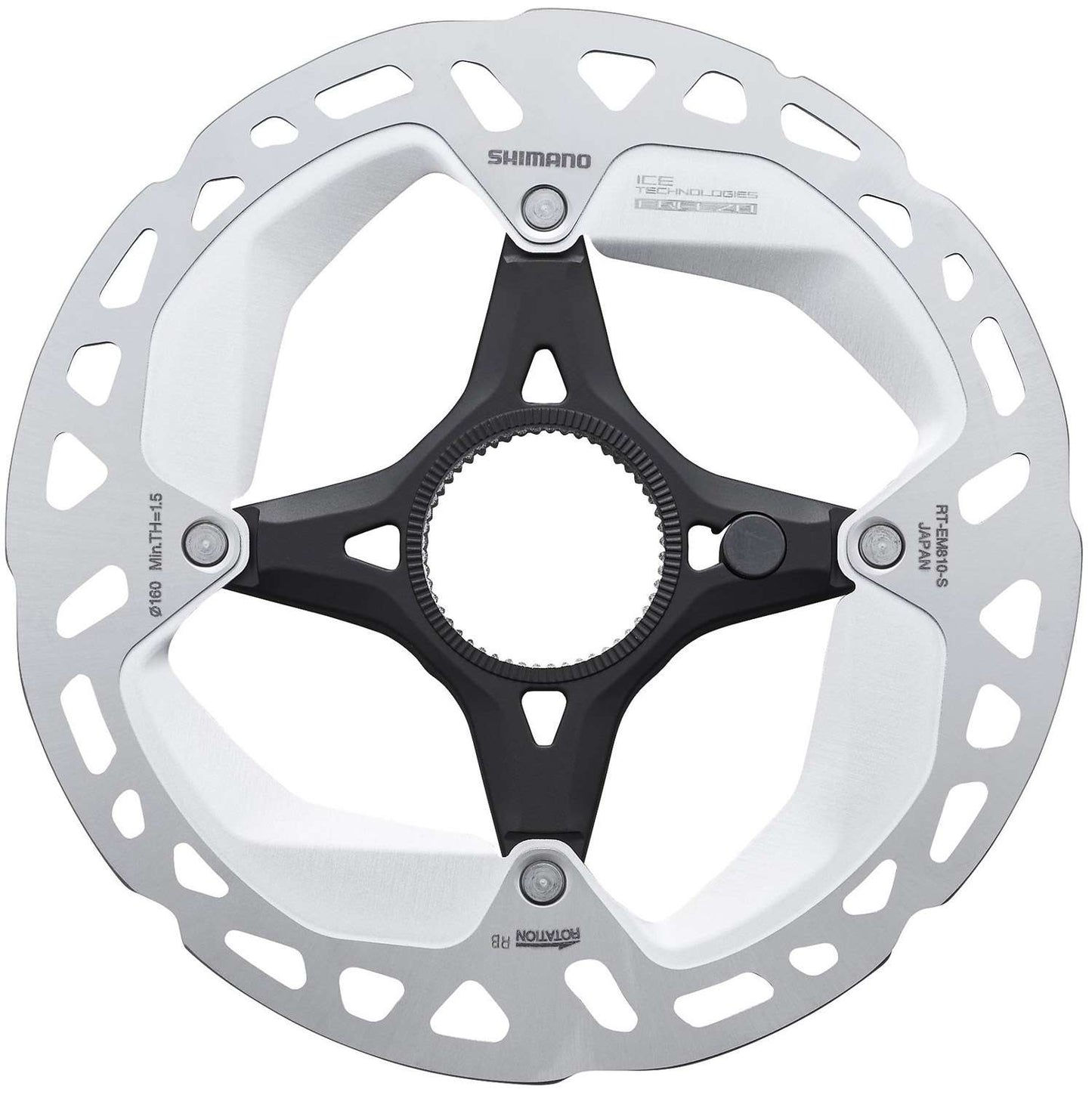 Rotor de disco Shimano Steps rt-em810 con bloqueo central para bicicleta eléctrica