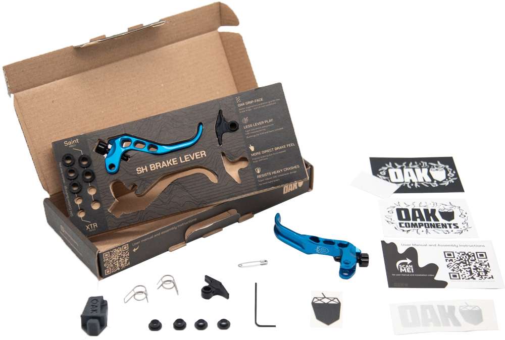 Set leve freno con componenti in quercia per Shimano