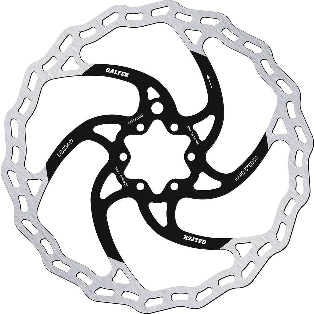 Disco rotor fijo Galfer bike wave® de 6 tornillos para e-bike