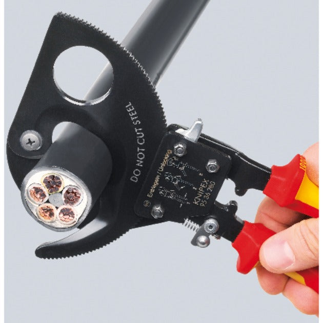 Tijeras de cable Knipex con Ratchet Principio 9536280