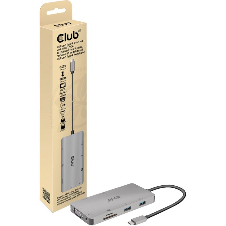 Club 3D USB Gen 1 Type-C 9 in 1 Hub