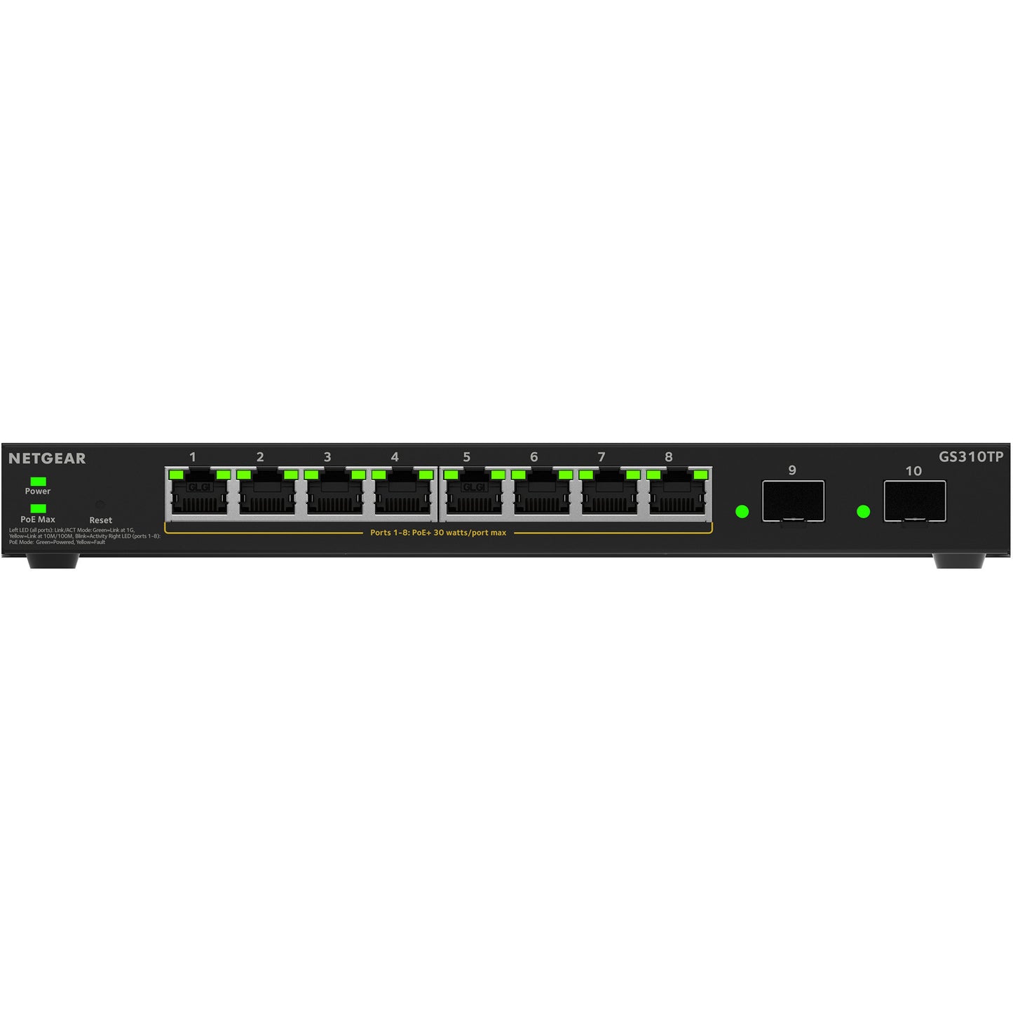 Switch Netgear gs310tpv2 (nero, budget poe 55w)