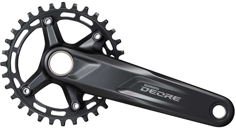 Shimano Cranket 10 11 Speed Deore FC-M5100-1 con 170 mm Crankarm 30t Nero
