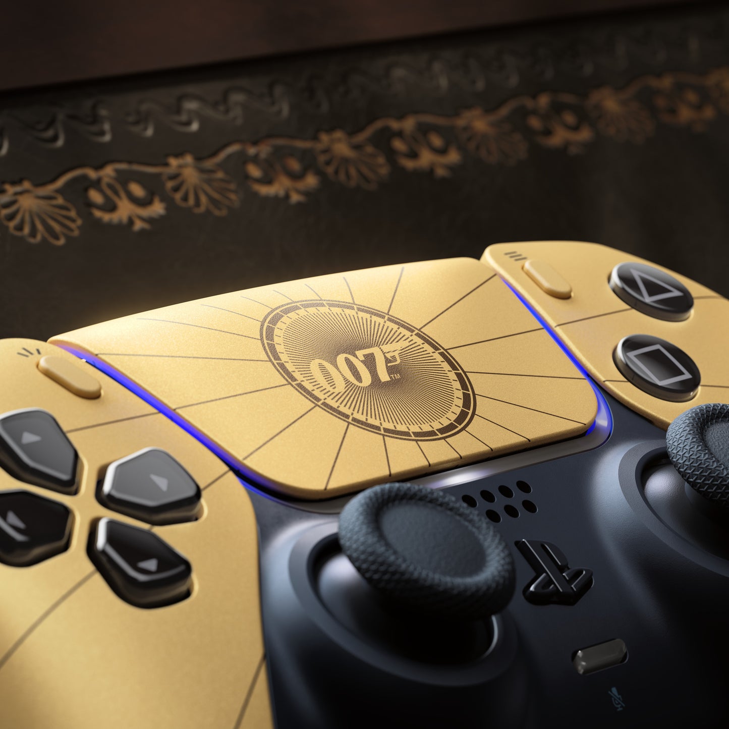 Controller wireless dualsense per intrattenimento interattivo Sony – 007 first light edizione limitata (oro nero, per PlayStation 5)