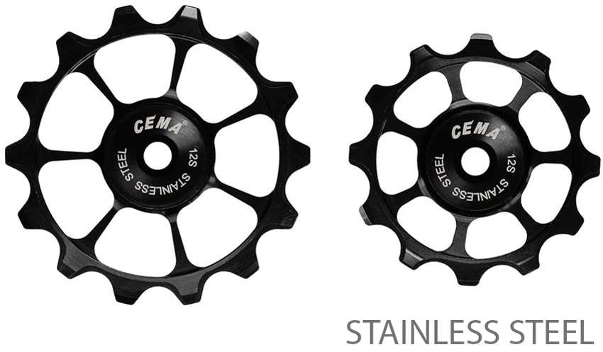 CEMA DERAALEUR SWIES ACCIAIO IN ACCIAIO IN INSIORE SRAM AXS 12V NERO