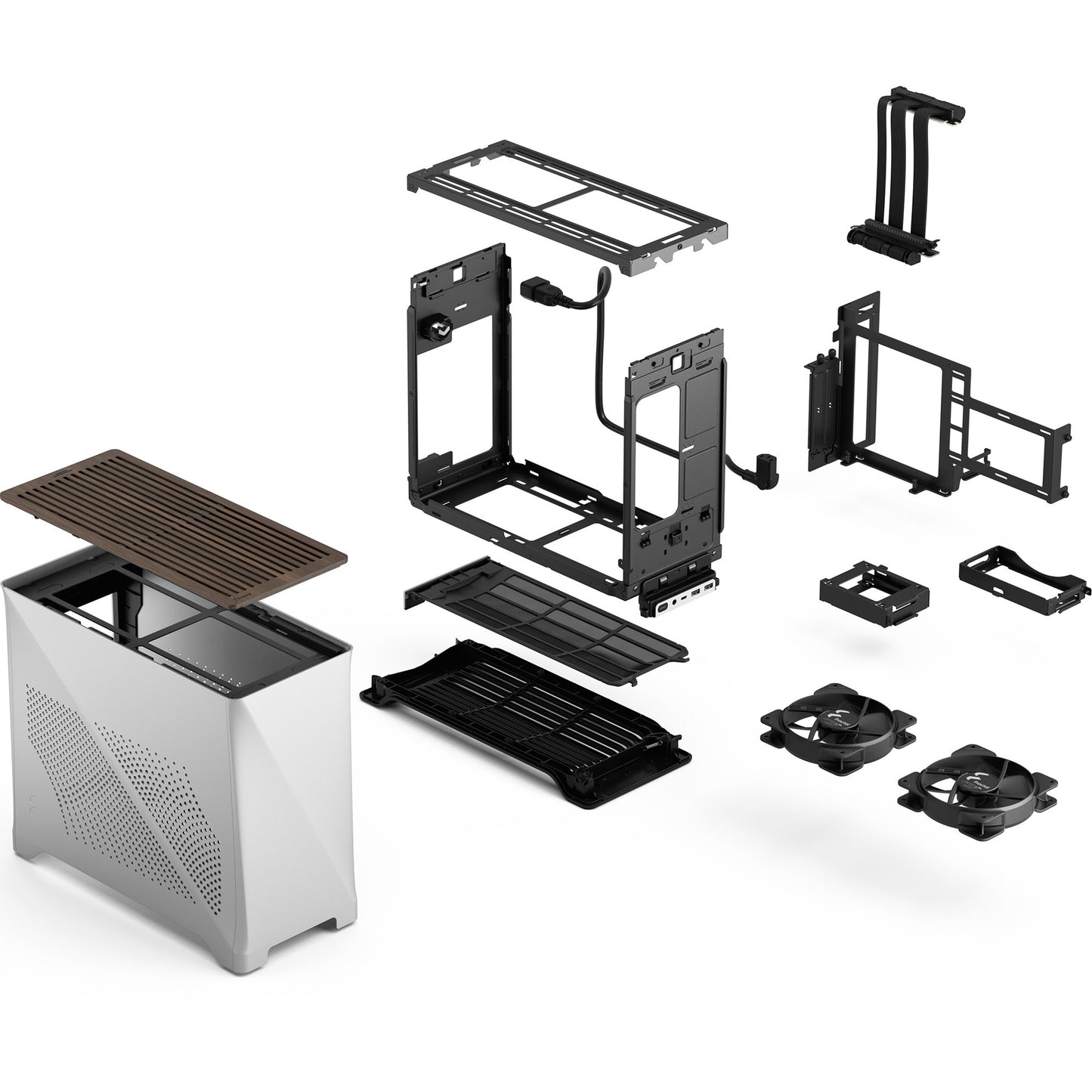 Fractal design era 2 silver mini tower behuizing (zilver | 2x usb-a | 1x usb-c)