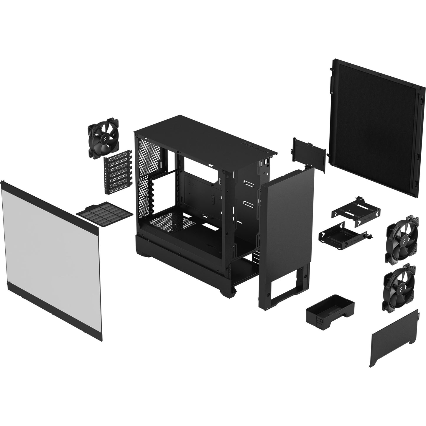 Diseño fractal Pop Silent Black TG Clear Tint