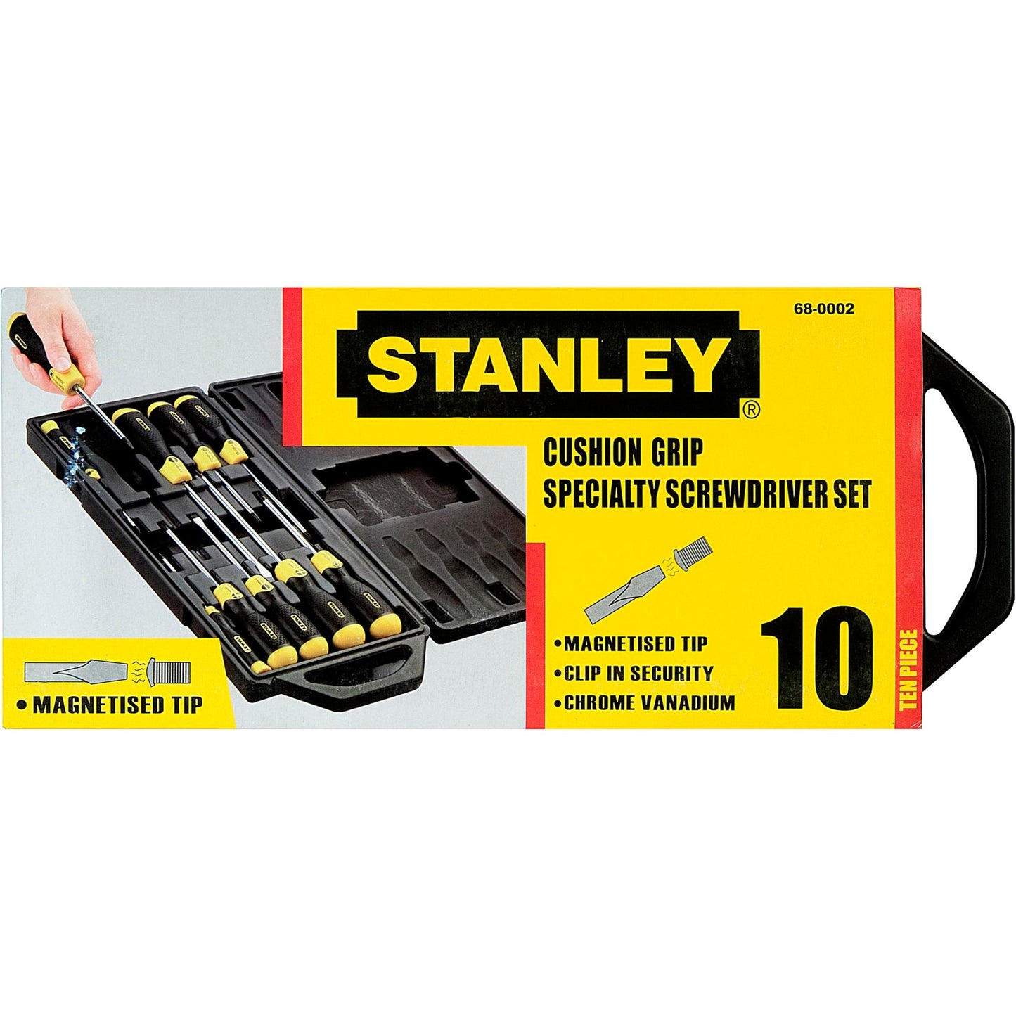 Stanley cushiongrip schroevendraaierset 10-delig (st pz) (10-delig)
