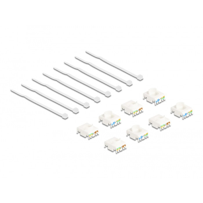 Delock rj45 jack > lsa cat 6a toolfree keystone module (meerkleurig, 8 stuks)