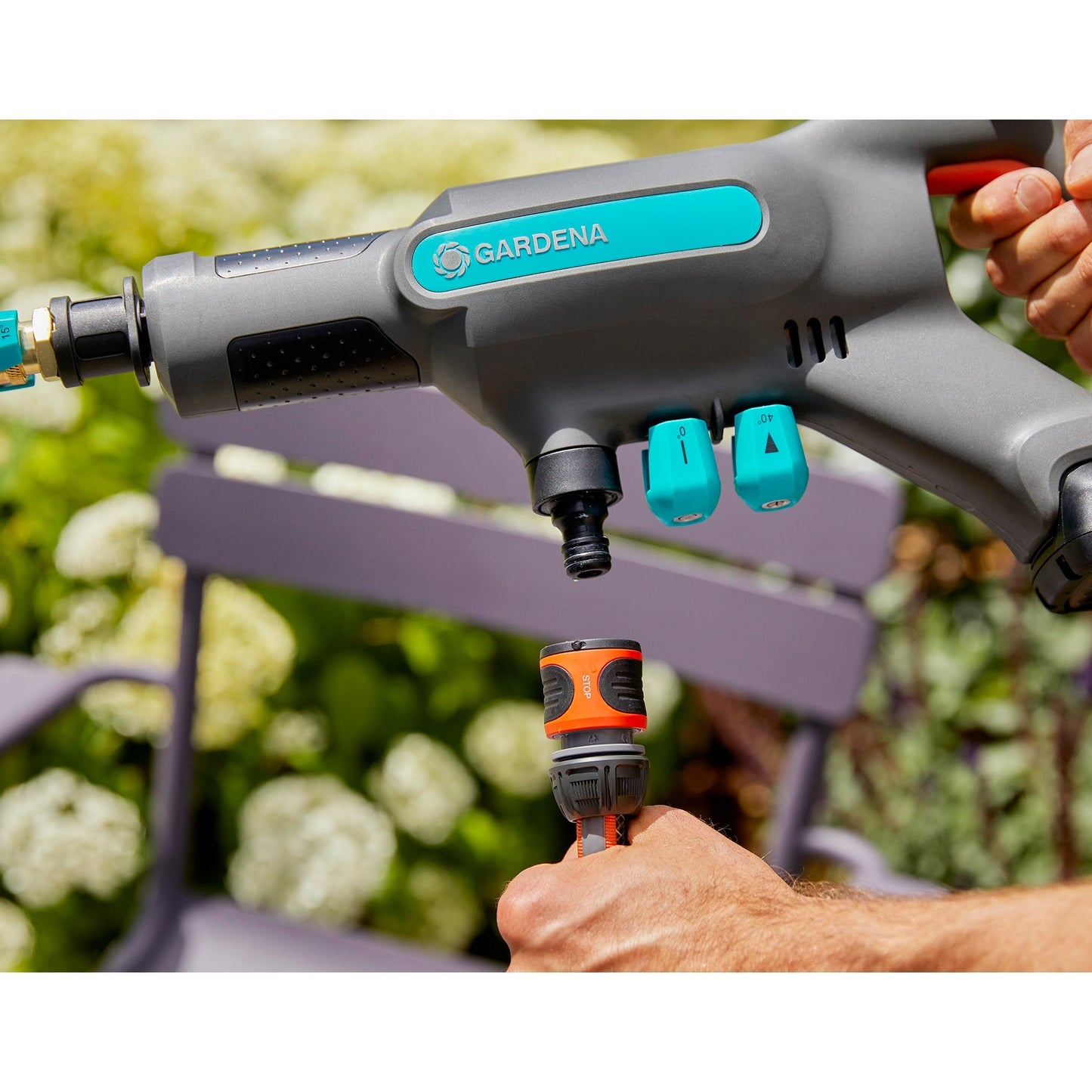 Gardena aquaclean 24 18 v p4a solo drukreiniger (grijs turquoise, 14800-55, accu niet inbegrepen)