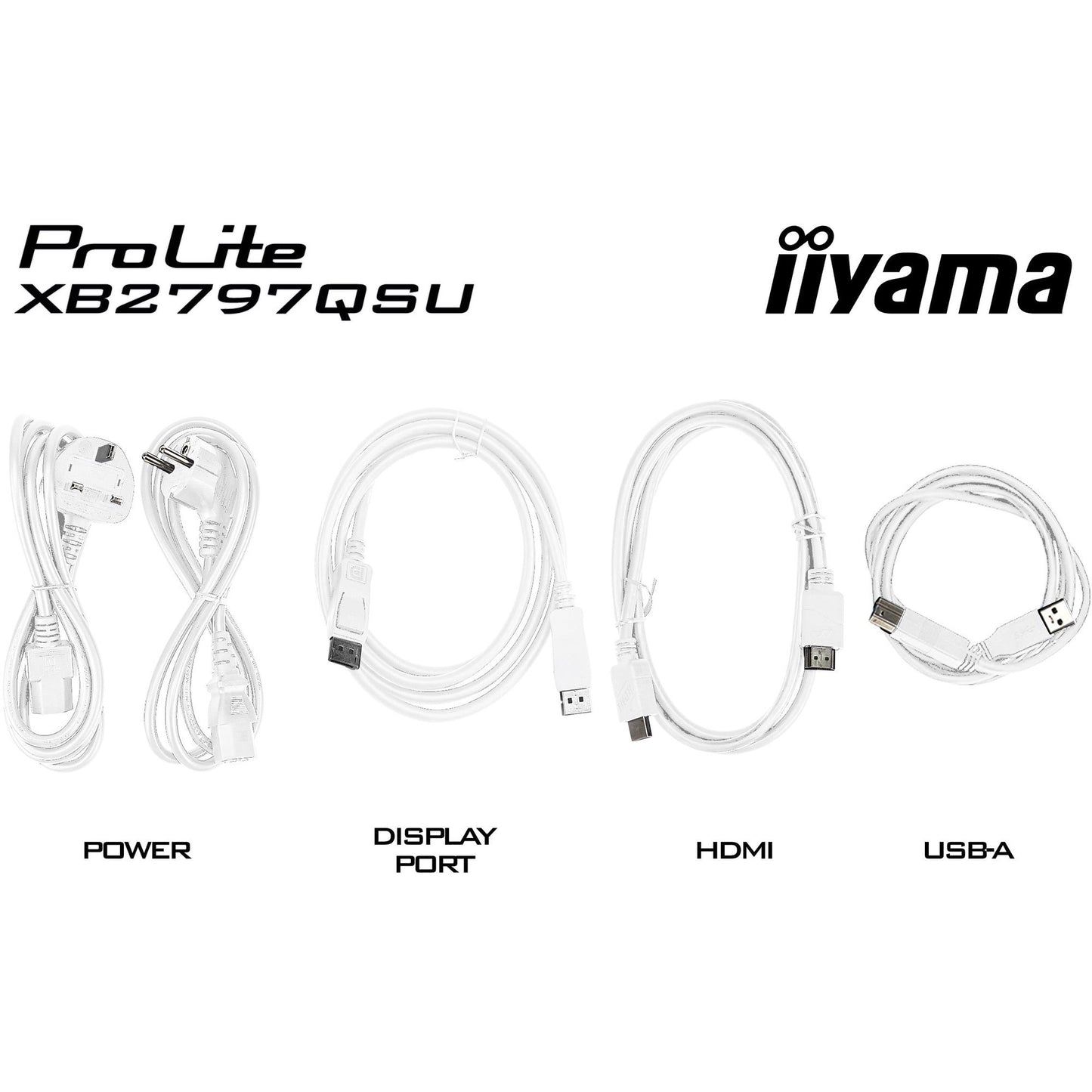 Monitor Iiyama prolite xb2797qsu-w1 27 (bianco (opaco), HDMI, porta display, USB, audio)