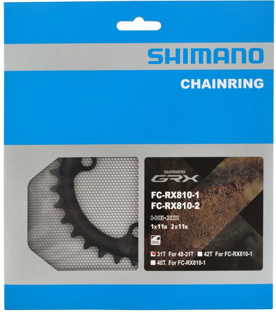 Shimano Chain Top 48T GRX FC-RX810 2 x 11 velocità Nero