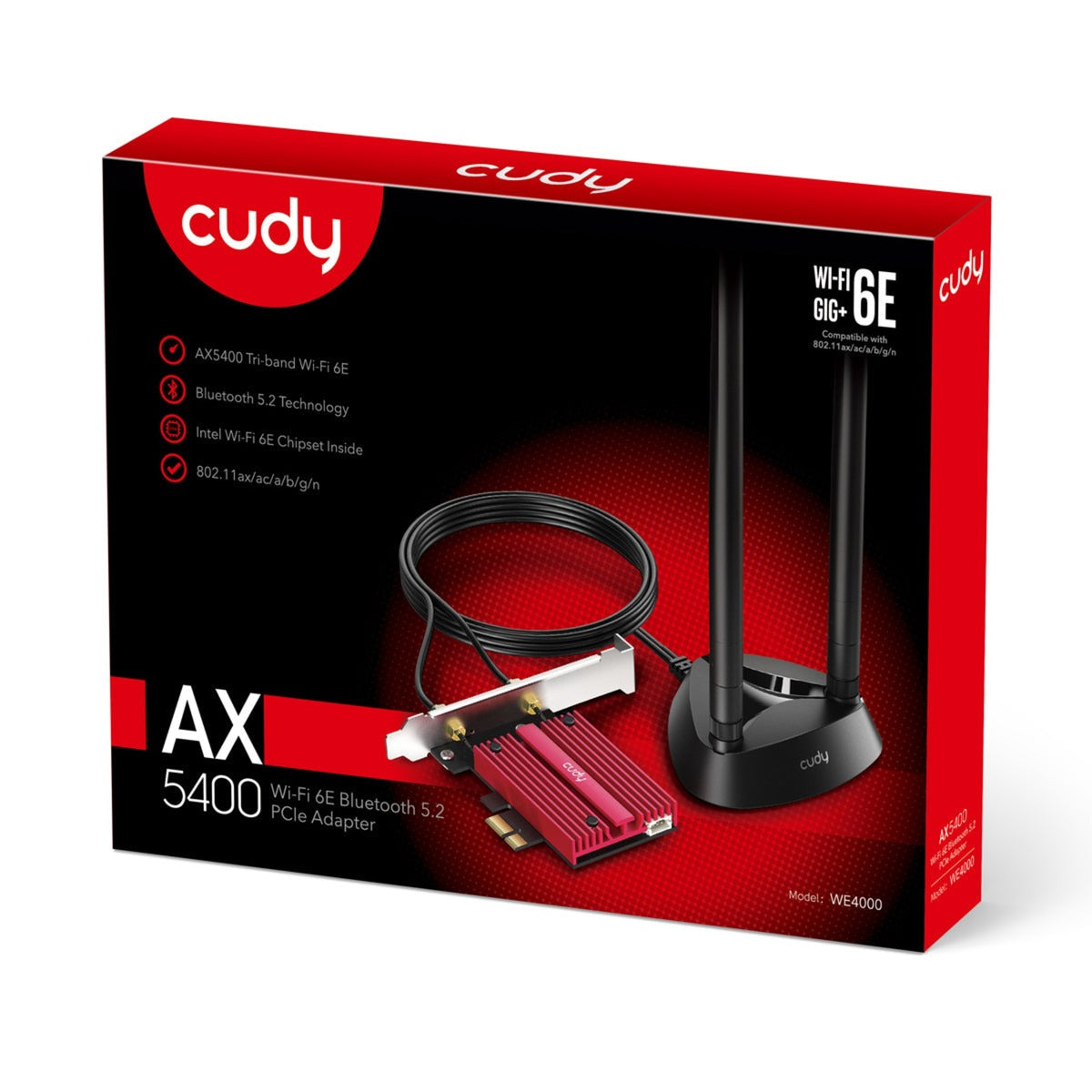 CUDY AX5400 Wi-Fi 6th Bluetooth 5.3 Adattatore PCI-E