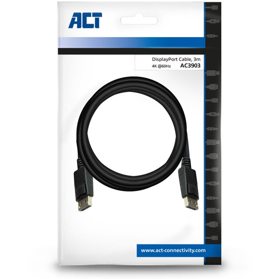 ACT Connectivity 3 metros Displayport Cable Masculino