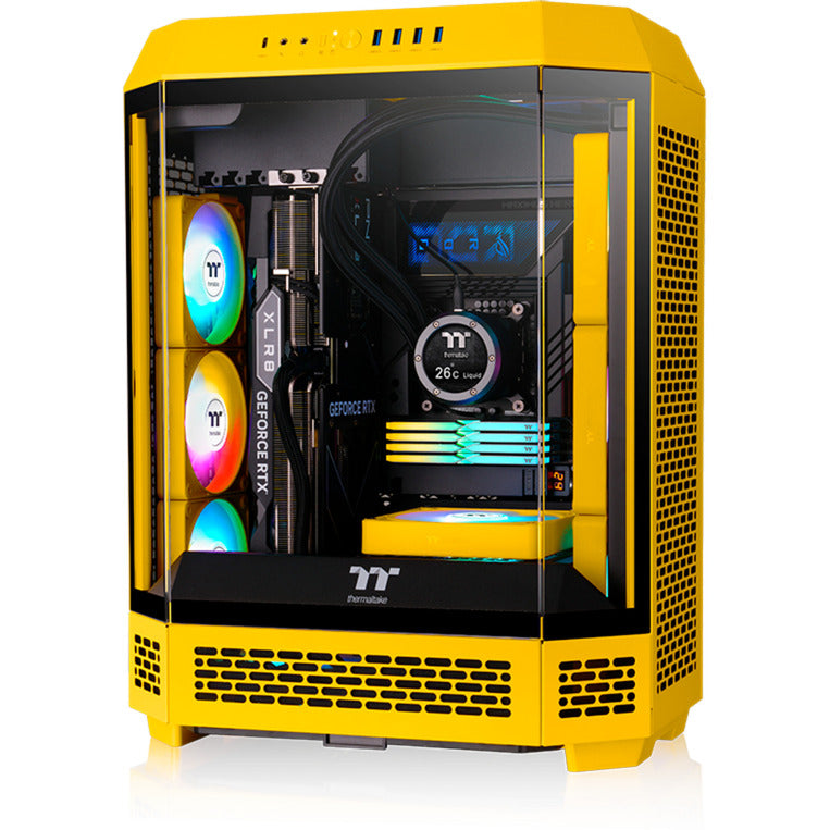 Thermaltake ct120 ex argb sync ventola di raffreddamento per PC bumblebee (pacchetto da 3 ventole) ventole per case (geel, 3 pezzi, 120 x 120 x 25 mm, pwm)