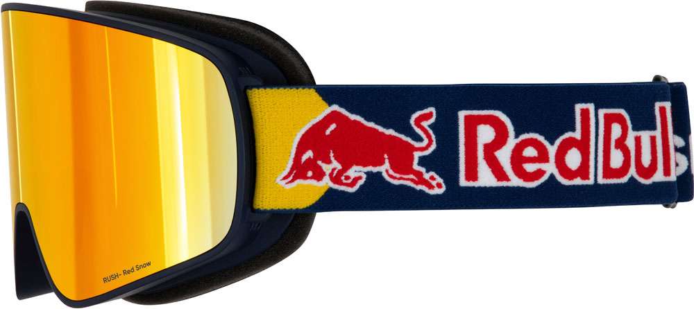 Red bull spect eyewear rush-14re2 orange red mirror - maschera da sci