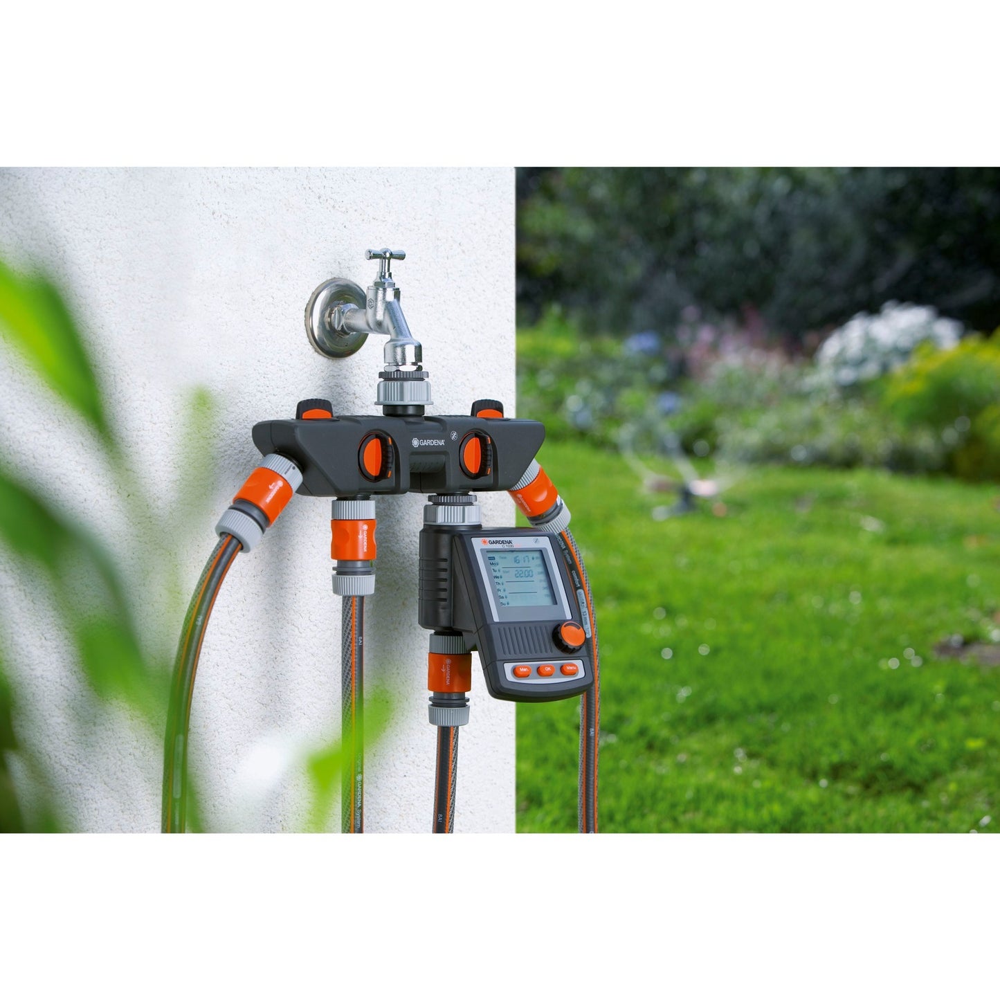 Distributore d'acqua a 4 vie Gardena