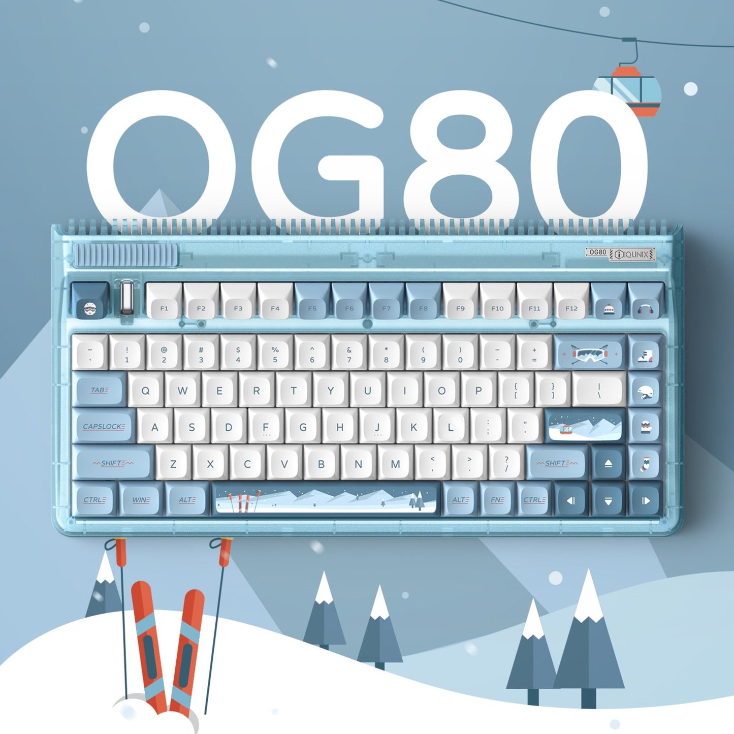 Teclado mecánico inalámbrico Iqunix OG80 Wintertide