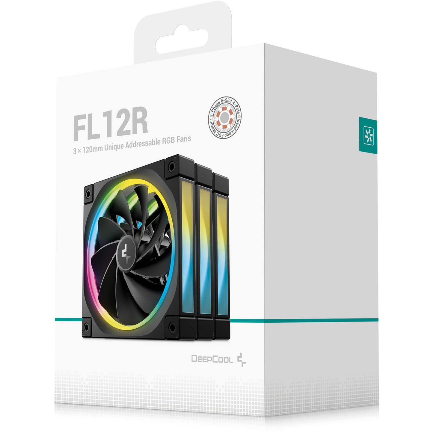Ventole per case Deepcool FL12R RGB (nere, 3 pezzi, 120 x 120 x 25 mm, PWM)