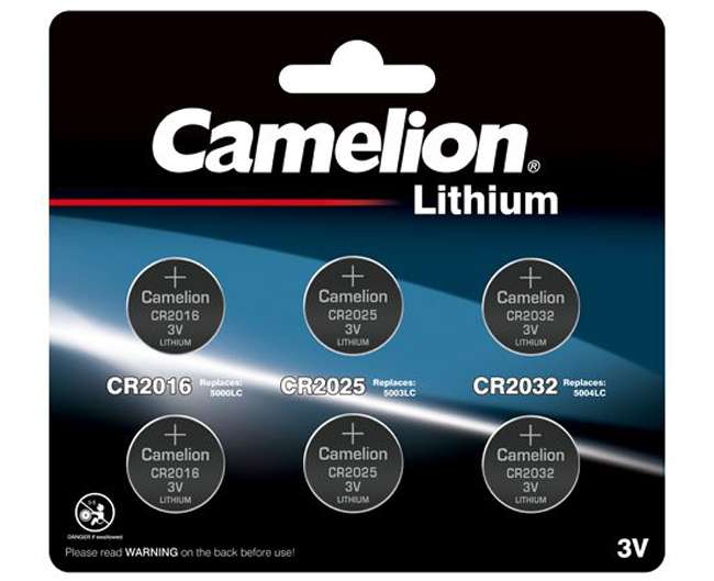 Set pile a bottone al litio Camelion cr (3x2 pezzi)