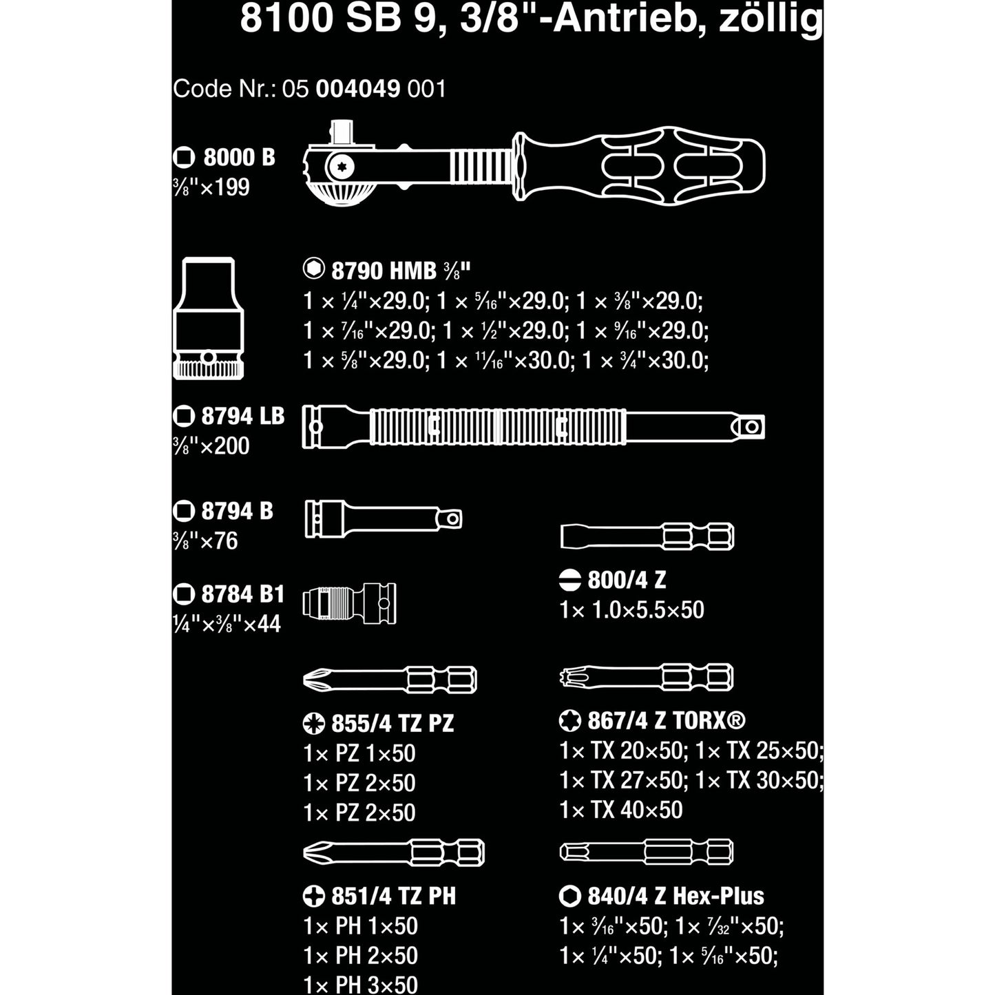 WAA 8100 SB 9 Zyklop Speed ratest Set