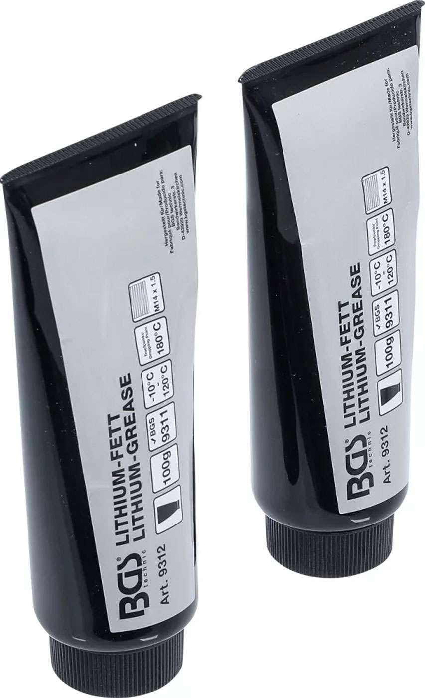 Grasso al litio Bgs Technic, tubetto da 2 x 100 g