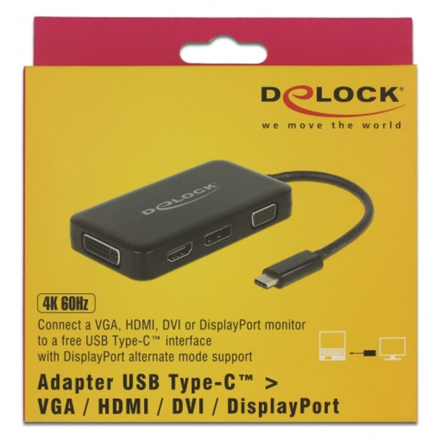 DELOCK USB-C> VGA HDMI DVI Displayport