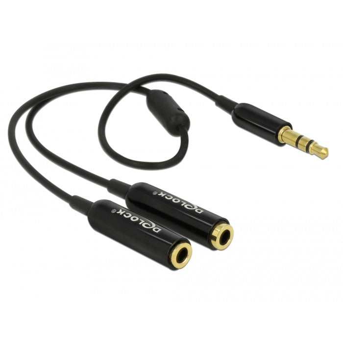 Delock Cable Audio Splitter Stereo Jack maschio 3,5 mm> 2x s