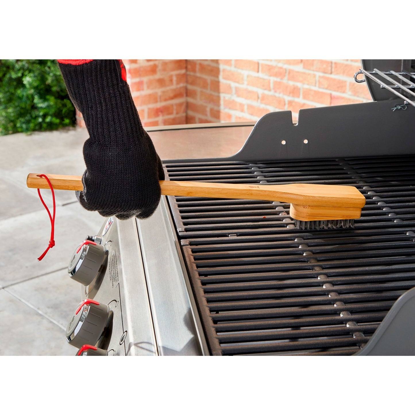 Weber reinigingsborstel - bamboe grillreinigingsborstel (45 cm)